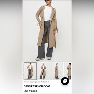 Princess Polly Cassie Trench Coat